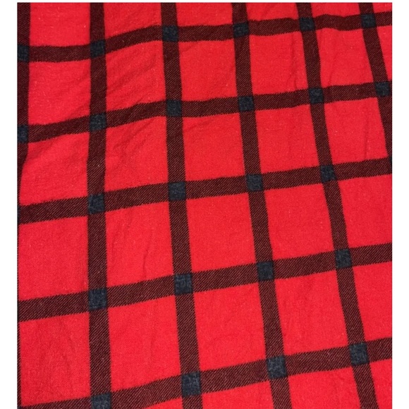 RED Fieldmaster 90s FLANNEL SHIRT Wide black Plaid cotton 2 Pockets MENS LARGE L - Picture 9 of 12